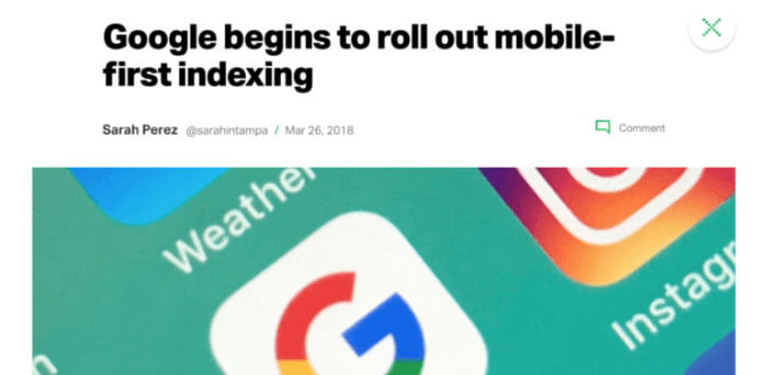الگوریتم mobile first index گوگل
