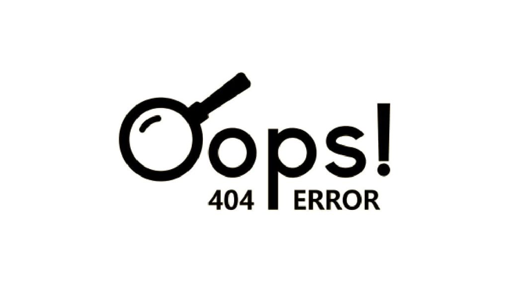 صفحات مهم سایت، صفحه ارور 404